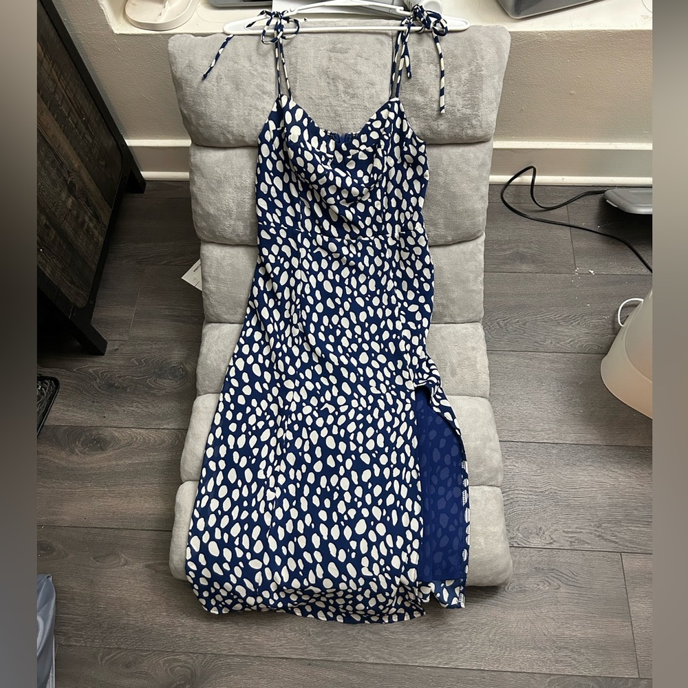 Rihoas The Full Print Split Slip Dress